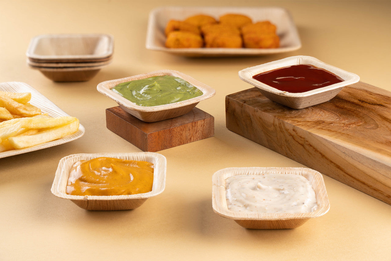 Square Dipping Bowl – 50 ml (7.5 × 7.5 cm)